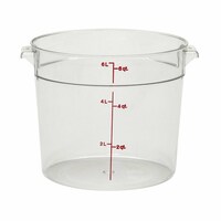 6 QUART CLEAR ROUND CONTAINER  12EA/CS